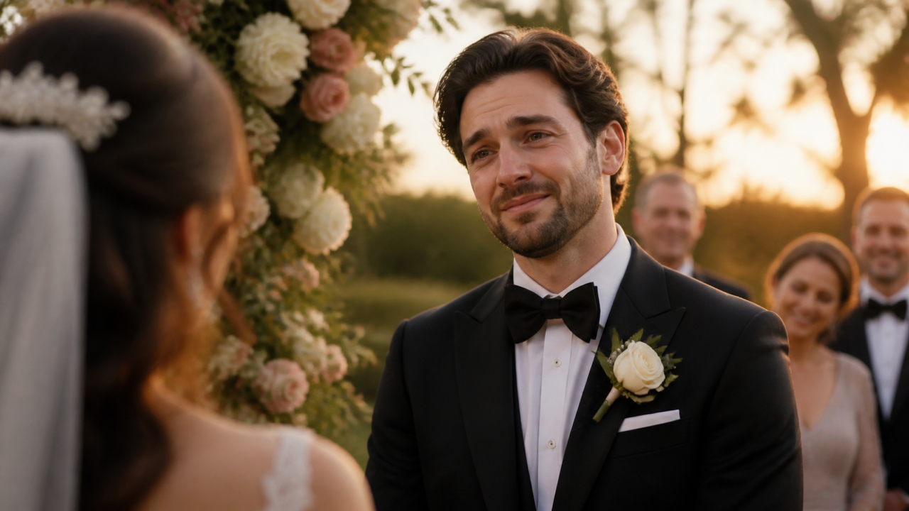Fictional cori toll viral wedding video concept: copy and paste a partner reaction prompt