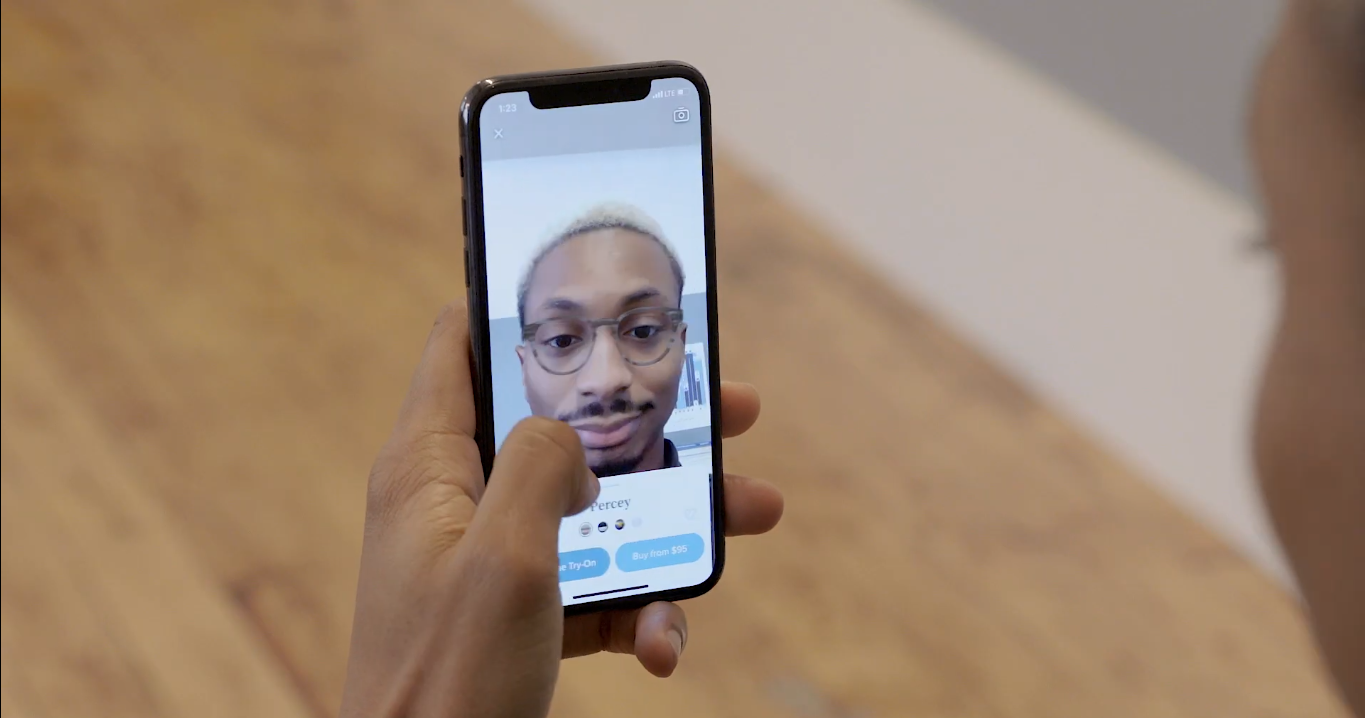 Warby Parker - prova virtual