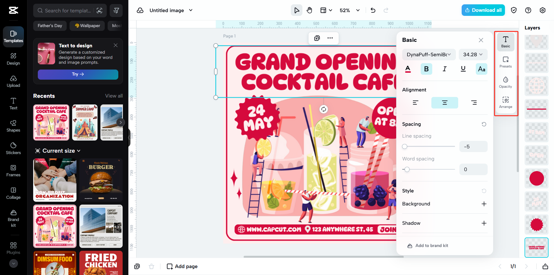 Change the font appearance