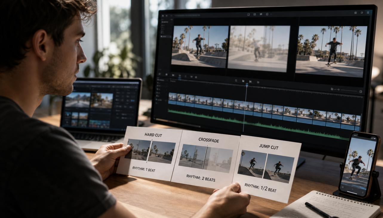 Crossfade vs Hard Cut vs Jump Cut: How to Choose the Right Transition for AI-Powered Video Editing