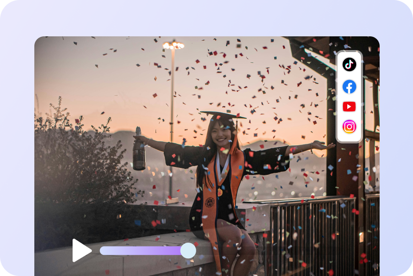 Graduation announcement videos