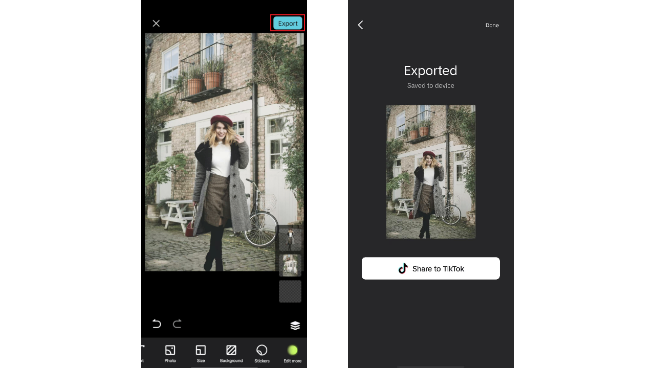 Add new BG or export