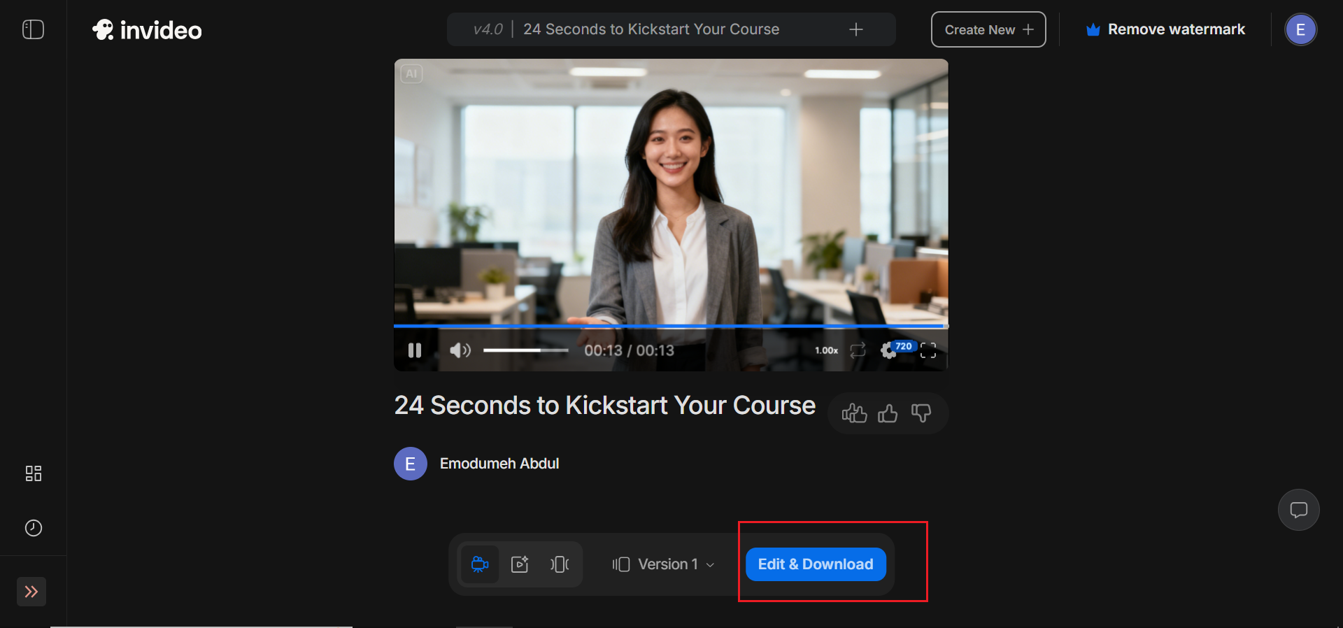 Preview and download your welcome video
