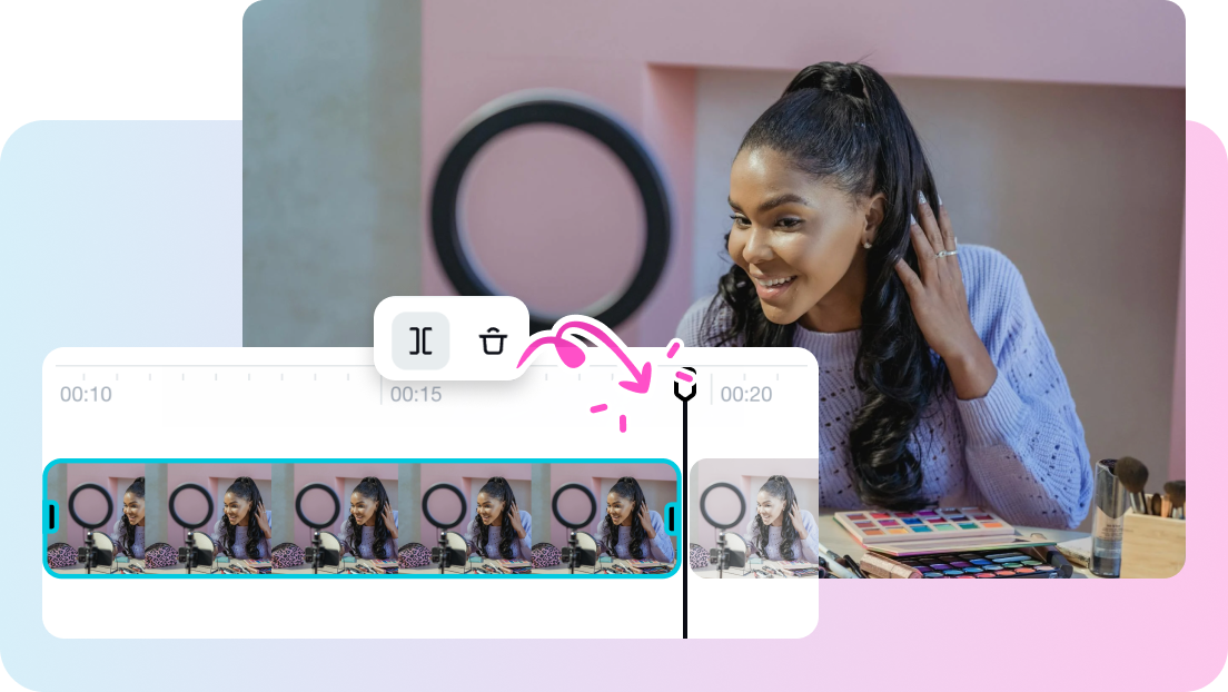 A split-screen image. The left side shows a blurry, pixelated product photo labeled 'Before.' The right side shows the same photo, but crystal clear and detailed, labeled 'After 4K Enhancement with Pippit.'