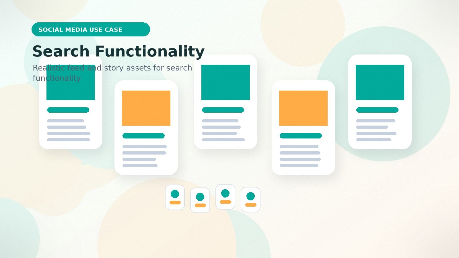 Search Functionality realistic social media use case visual for search functionality