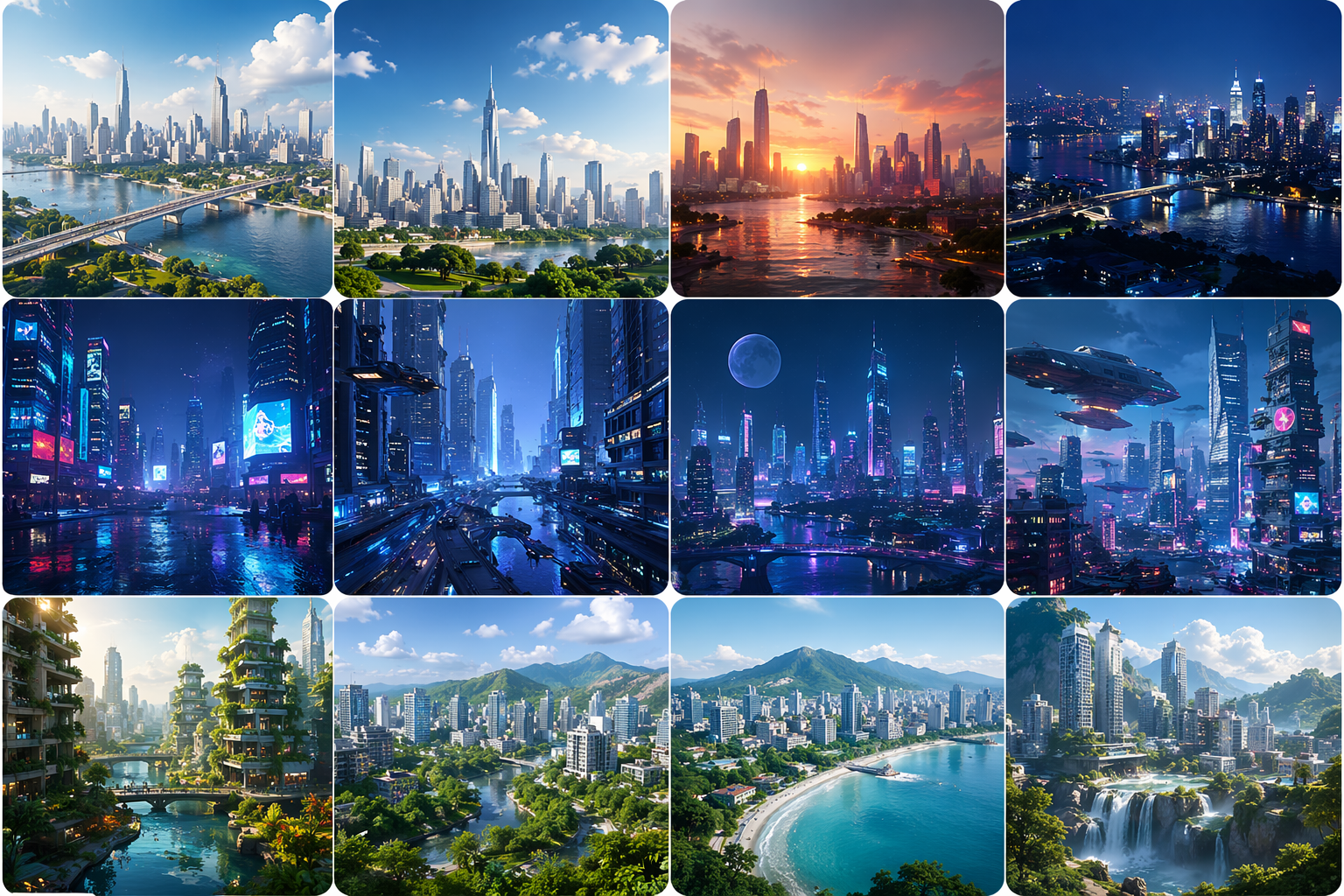 CG City Tour AI Prompt creative variations preview