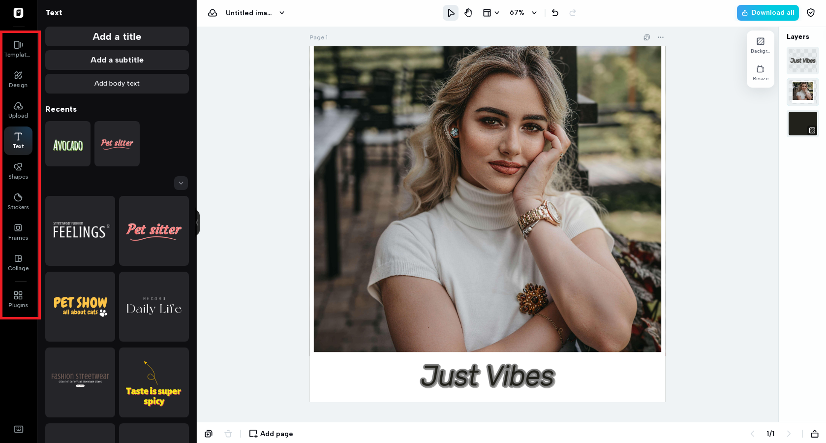 Add text to your photo