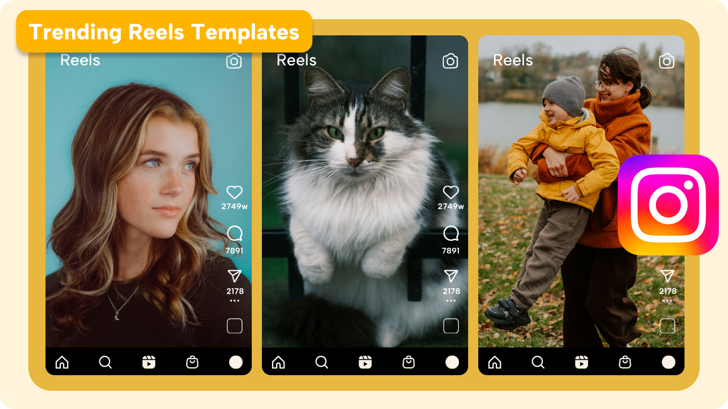 application de modèles de reels