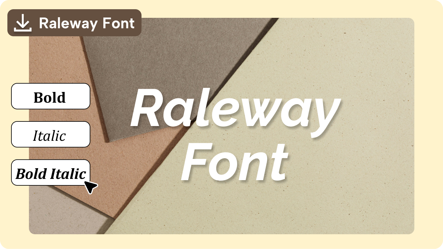 raleway teckensnitt