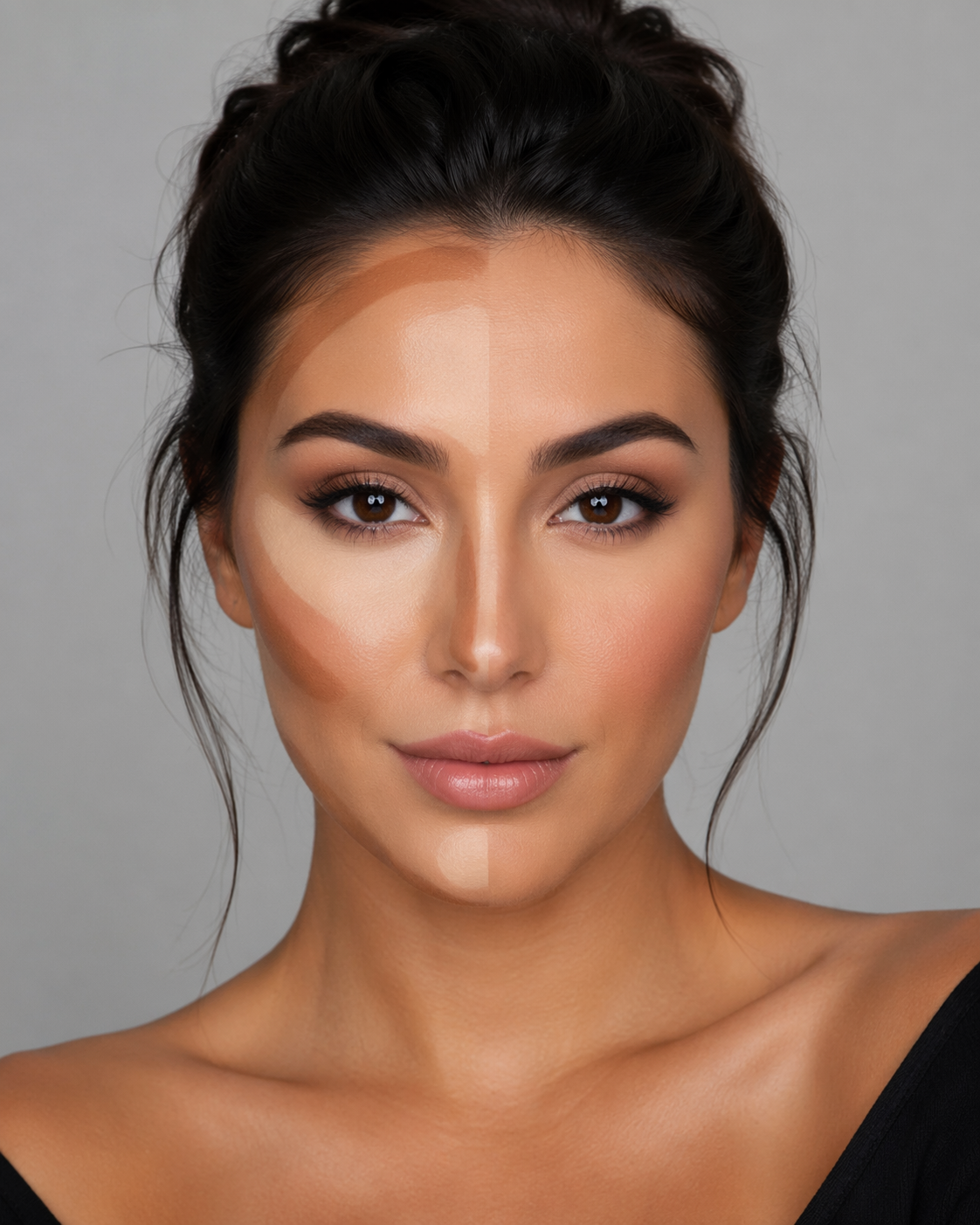 Virtuelle Dreamina-Kontur zum Prompt-Beispiel 2: Glam Contour Beauty Look