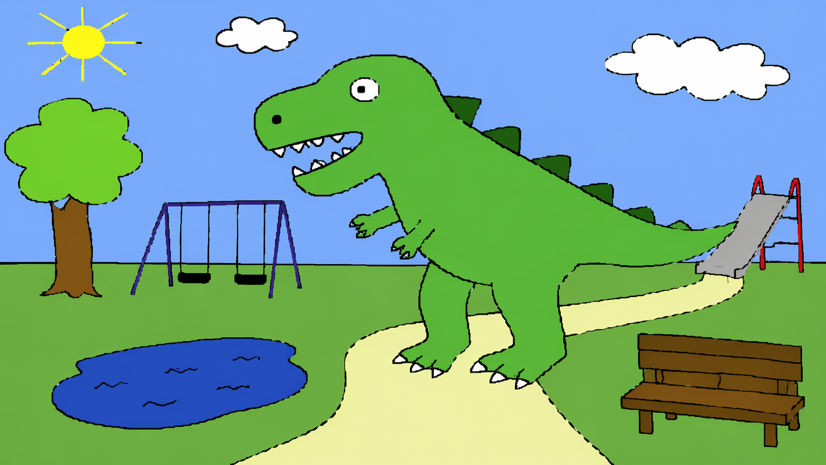 Dreamina ChatGPT MS Paint solicită exemplul prompt 4: Desen alimentar de culoare plată
