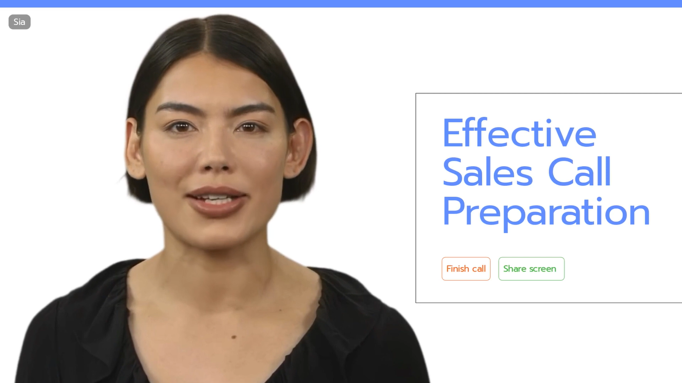 Company training video on sales call preparation