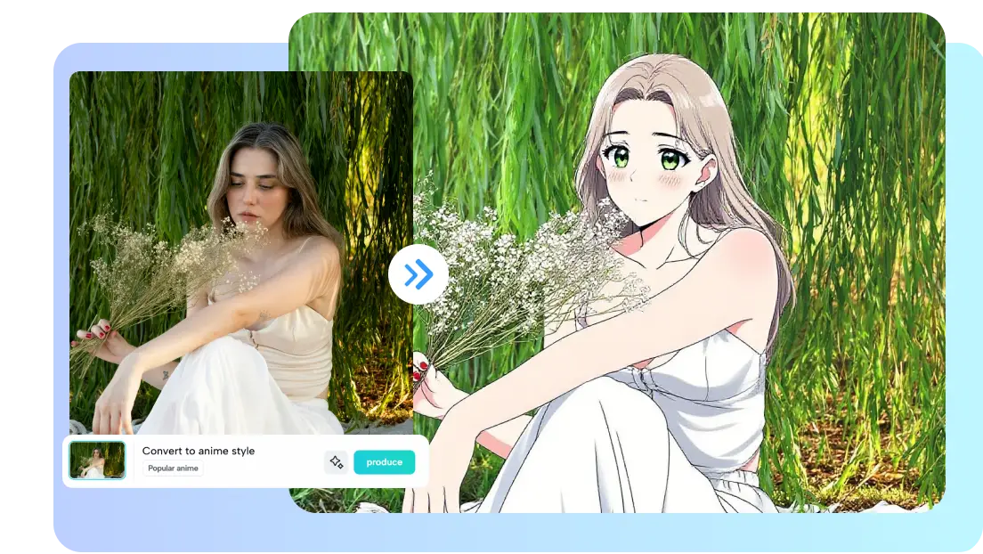Animate selfies with one-click