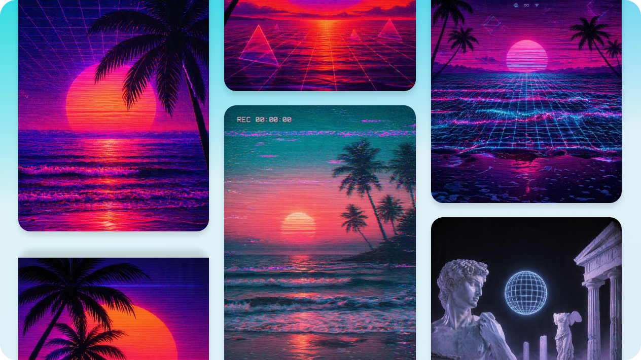 Galugarin ang dose-dosenang mga istilo ng vaporwave sa isang session