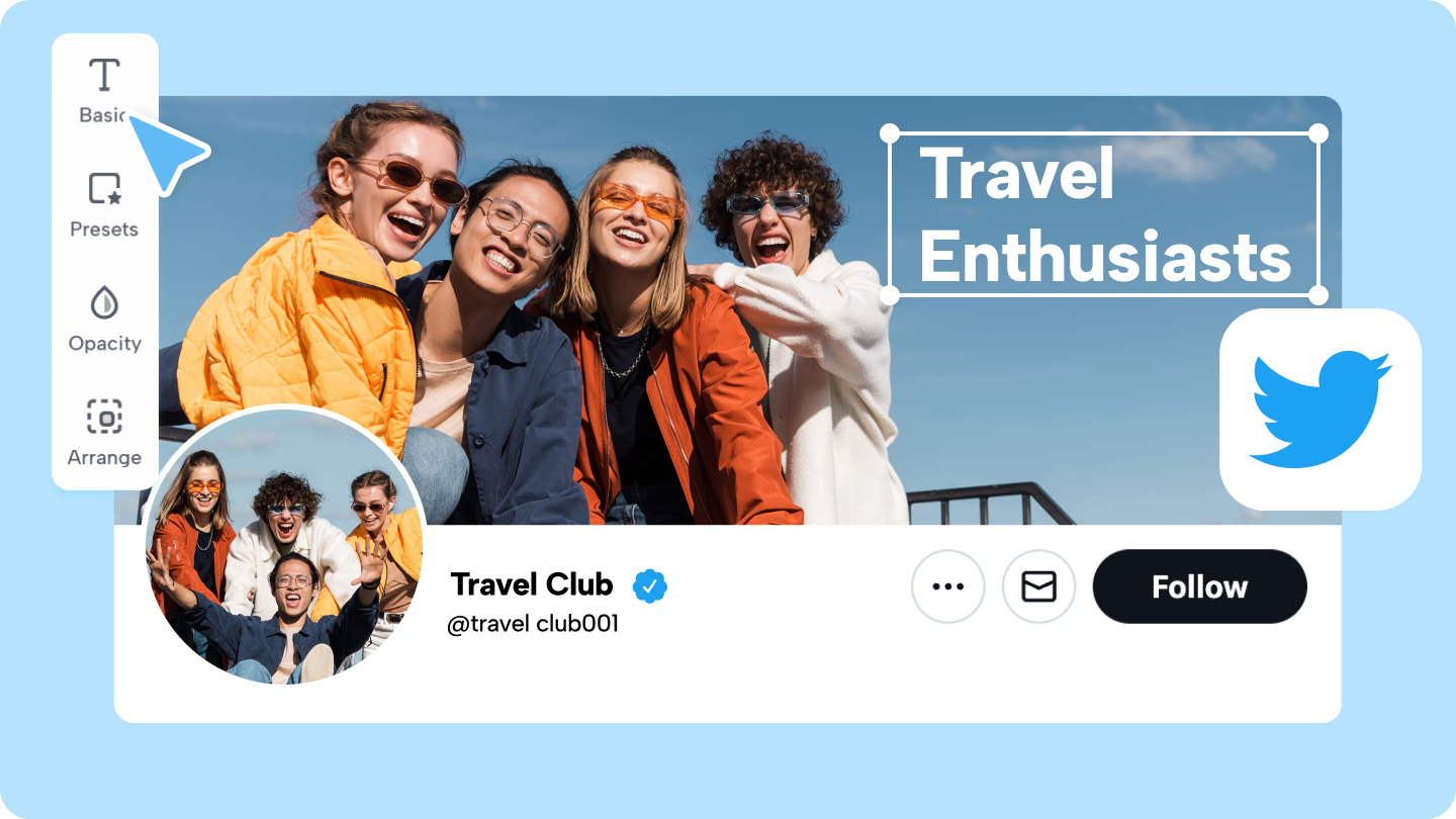 Twitter cover creator