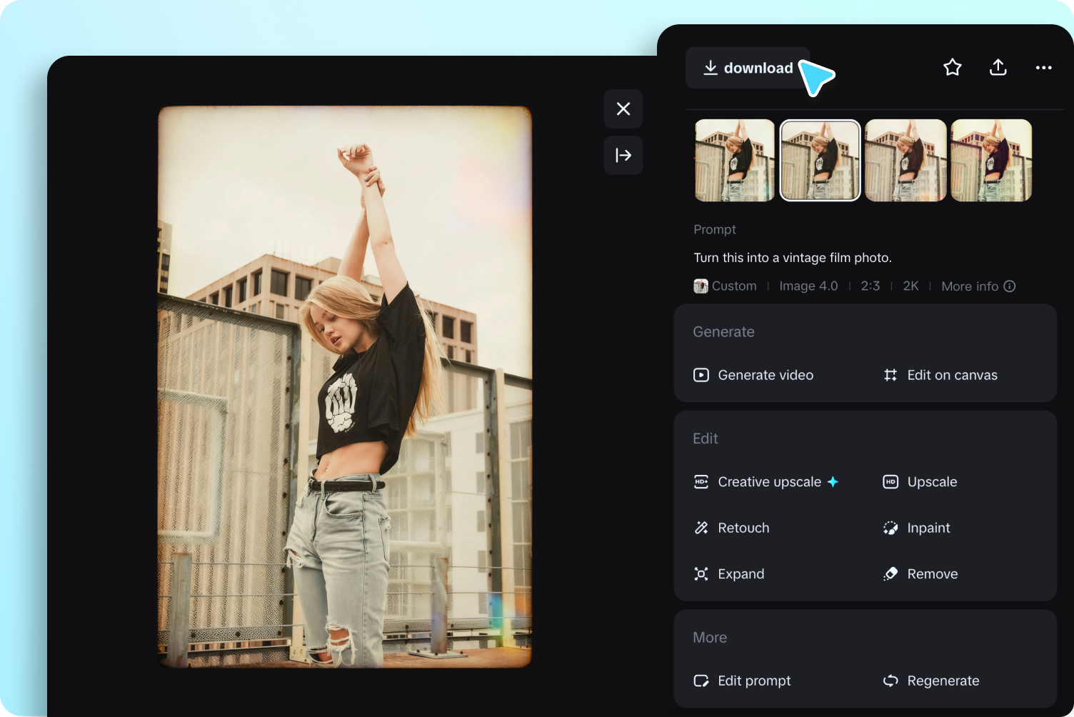 download your enhanced image