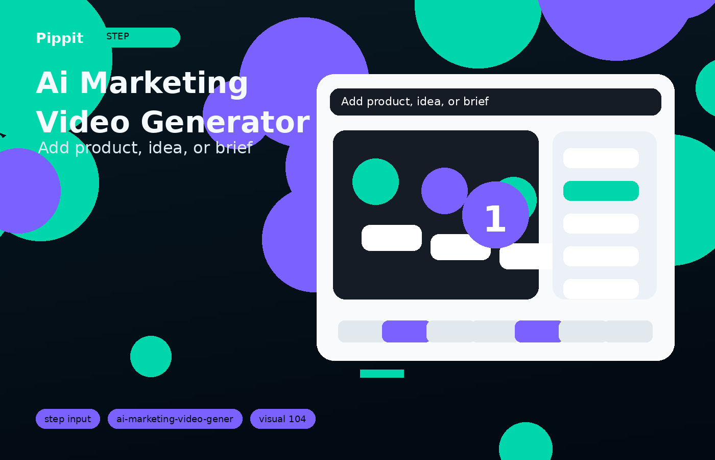 ai marketing video generator input step in Pippit