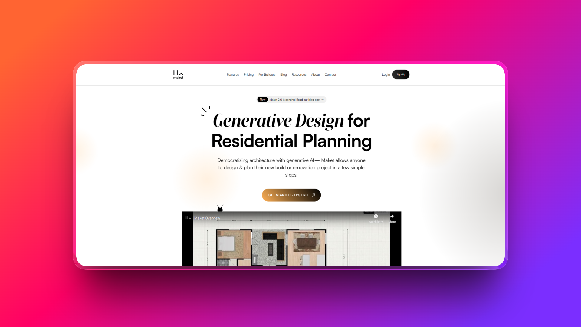 AI floor plan generator by Maket