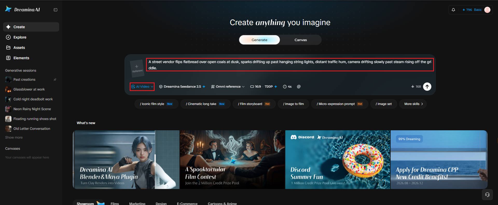 Write your video prompt