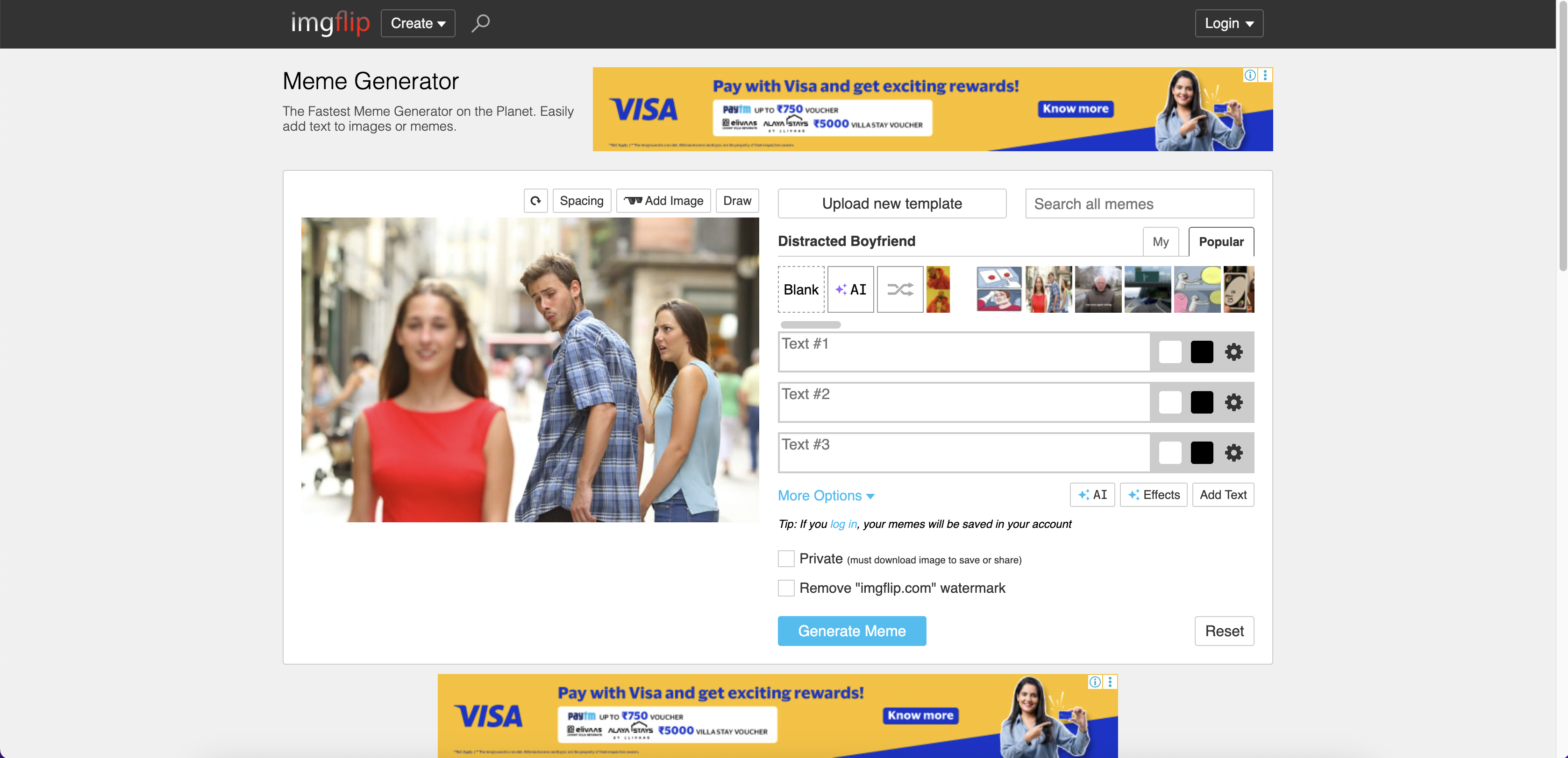 ImgFlip free online meme generator