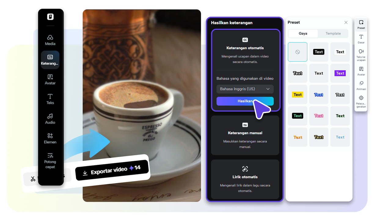 Buat dan sesuaikan skrip video dengan AI secara otomatis