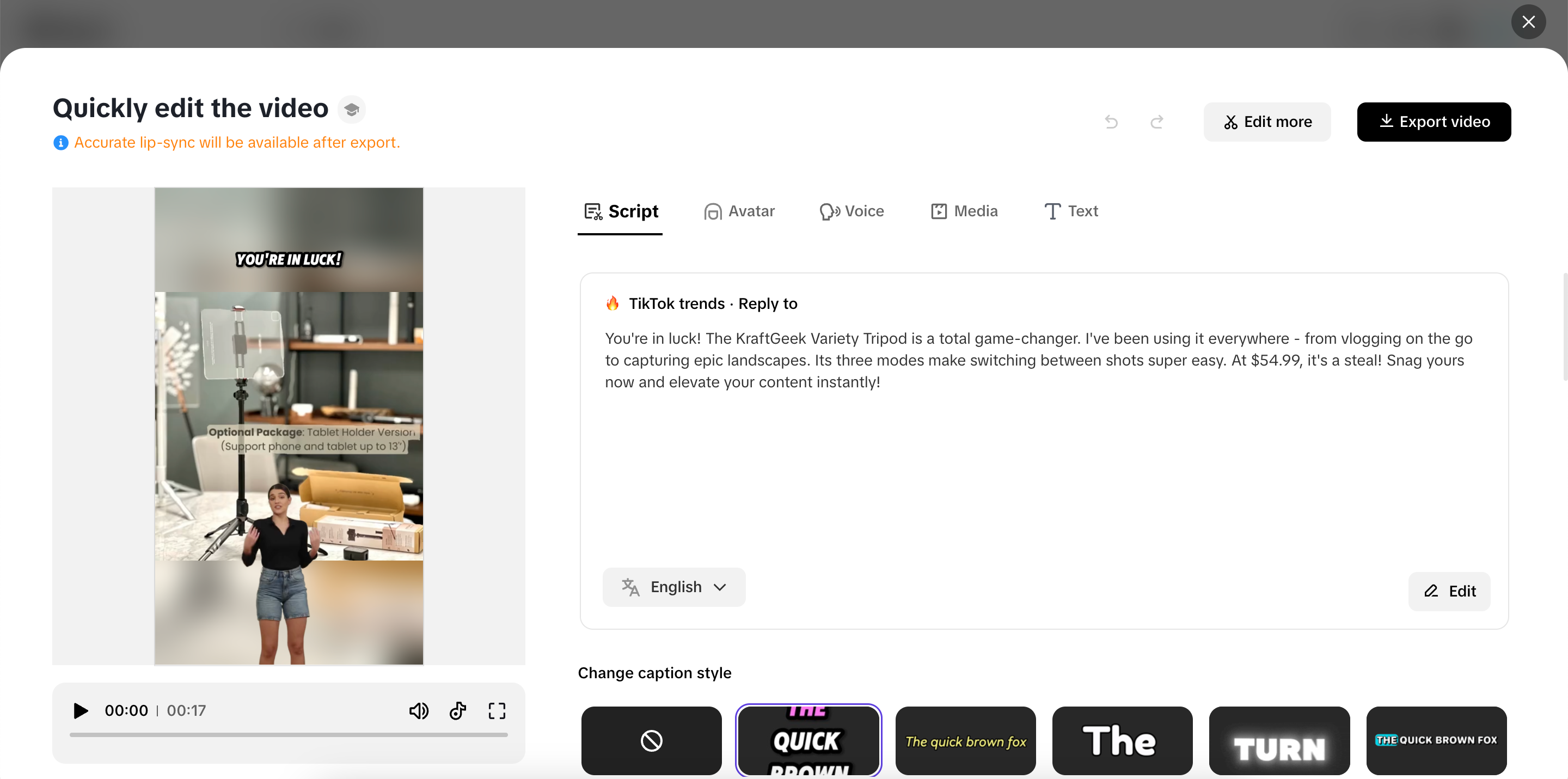 Fine-tune your video