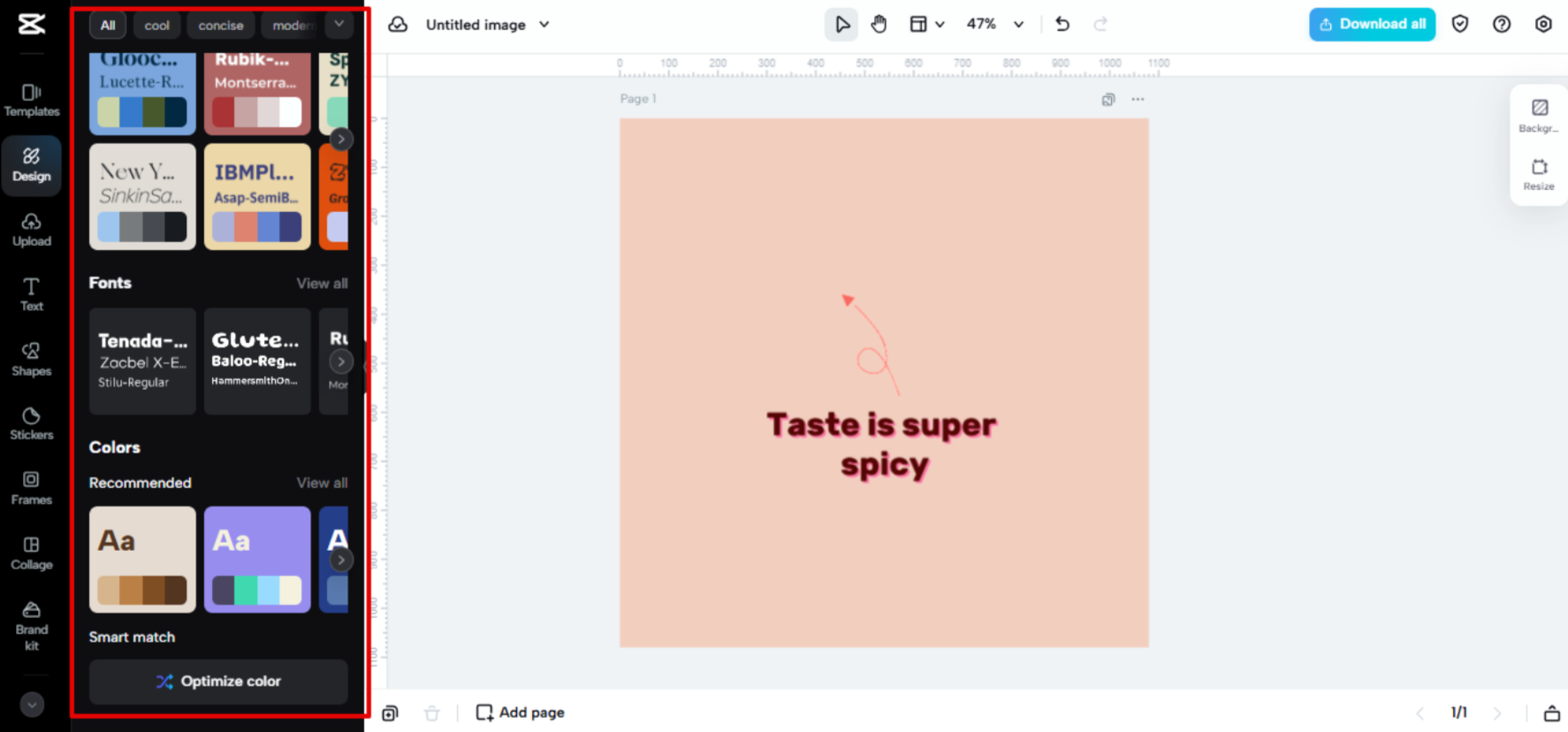 Color optimization CapCut Web