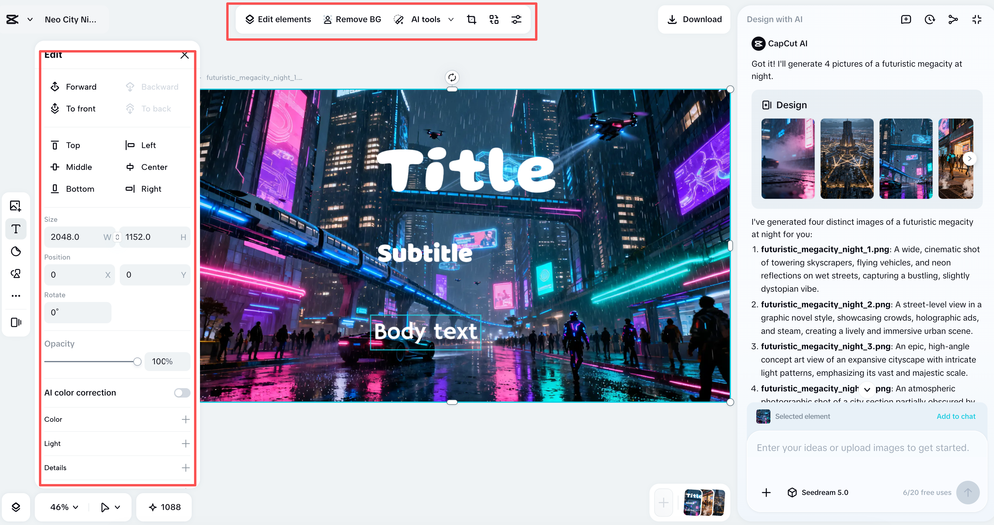 Refine the generated results