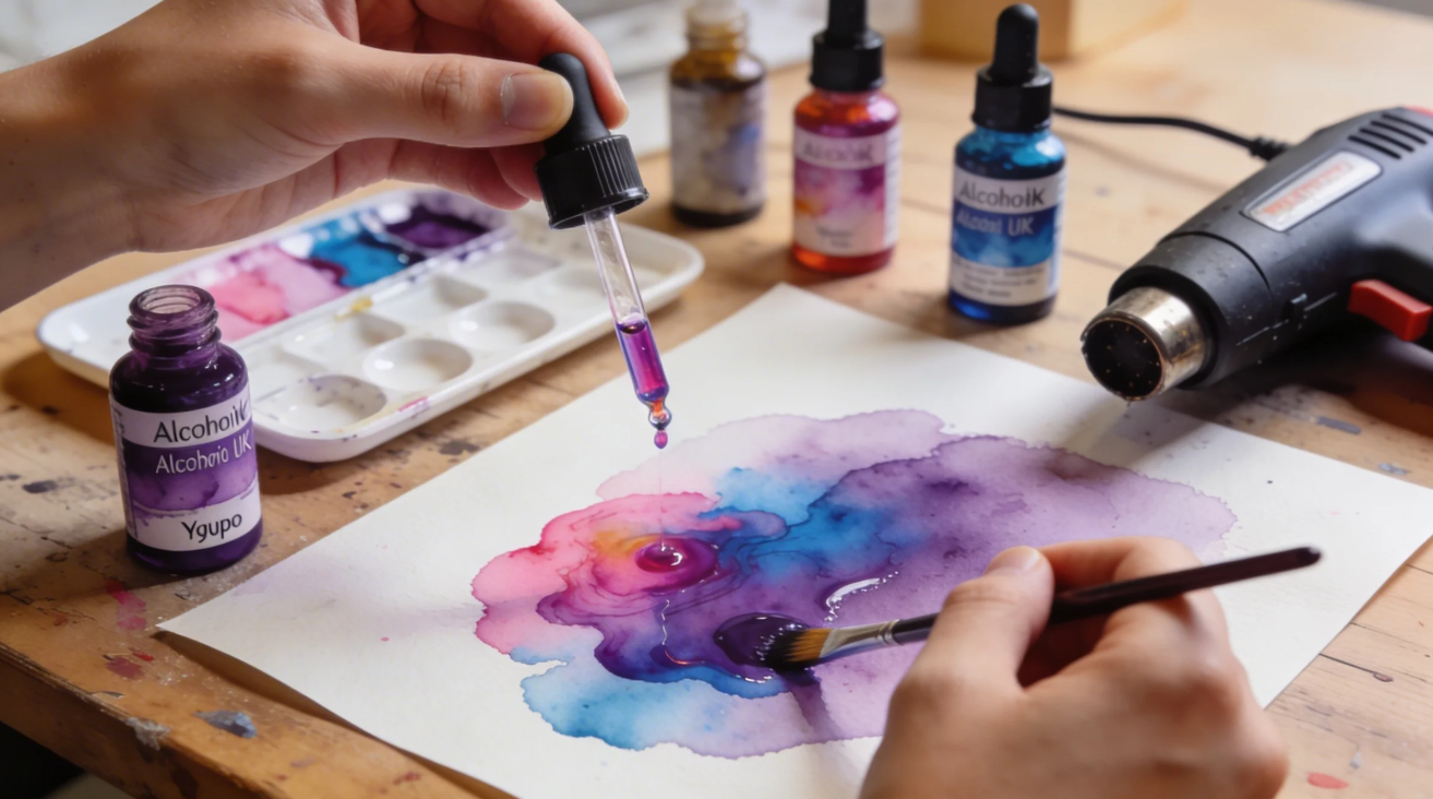 Arte de tinta a base de alcohol