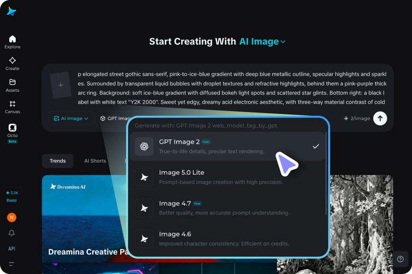 Choose AI model and adjust settings