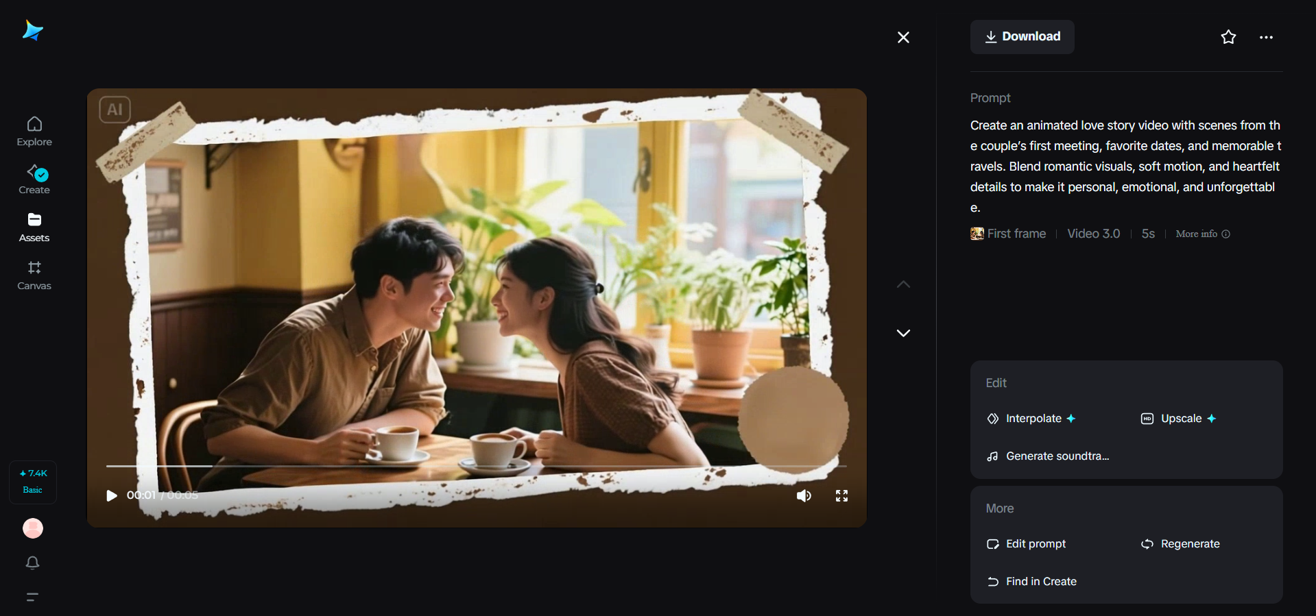 Geschichte eines Paares-Szenen, Videoideen