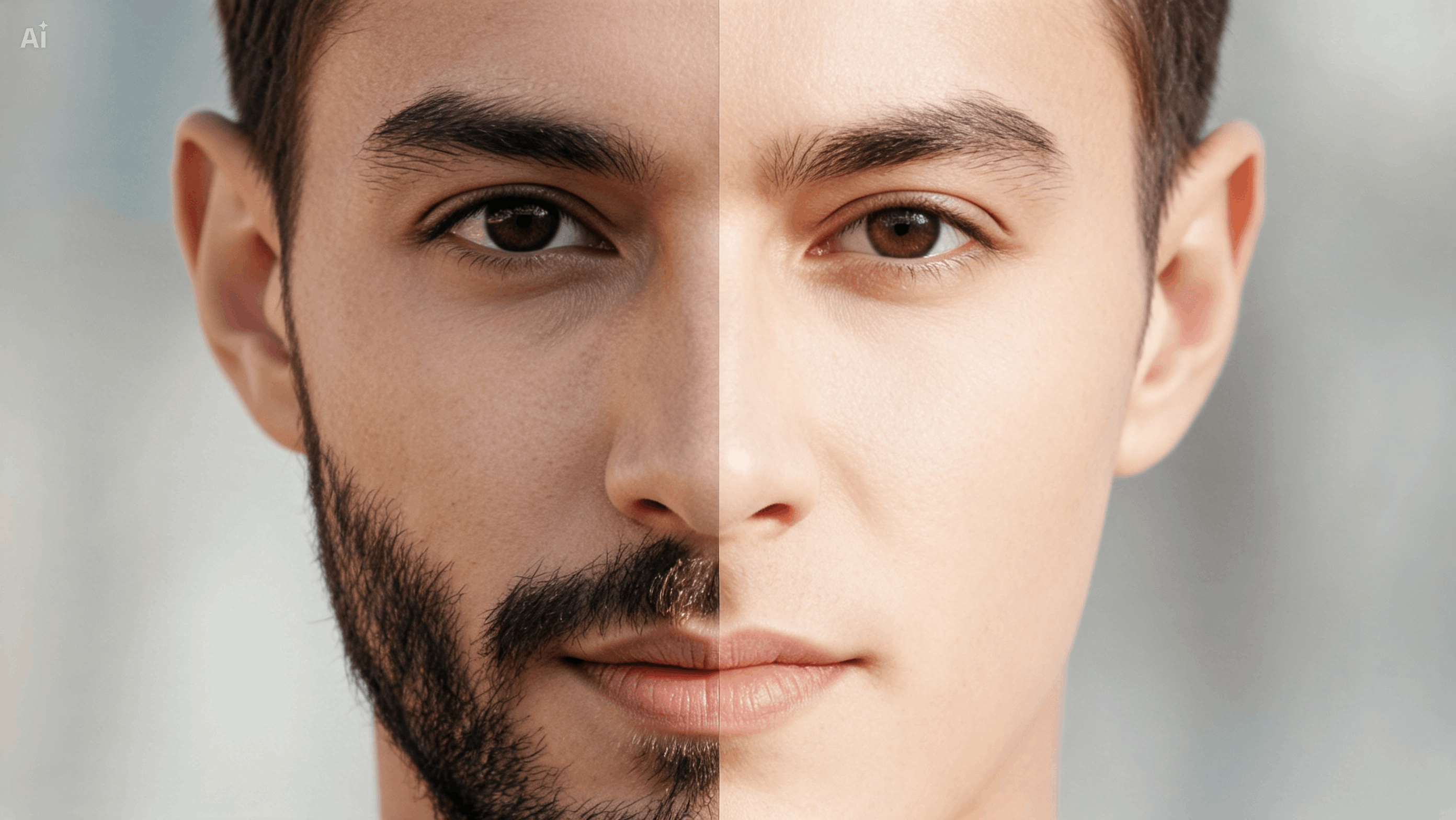 Refine beard areas without changing the whole face
