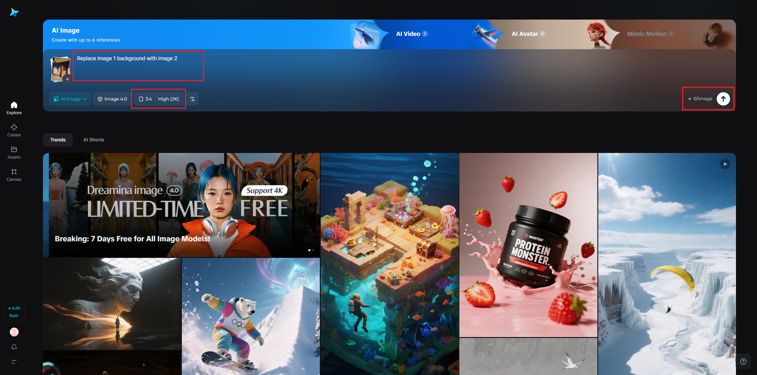 Change the background