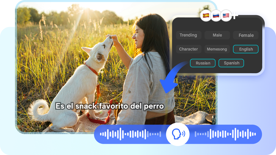 Selecting voice to generate speech in CapCut's AI audio generator