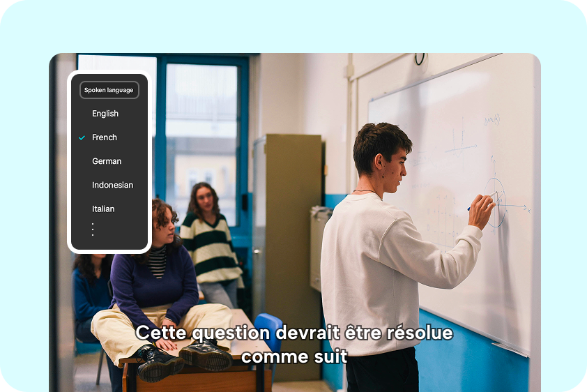 Translate Spanish video lessons into French for online learning