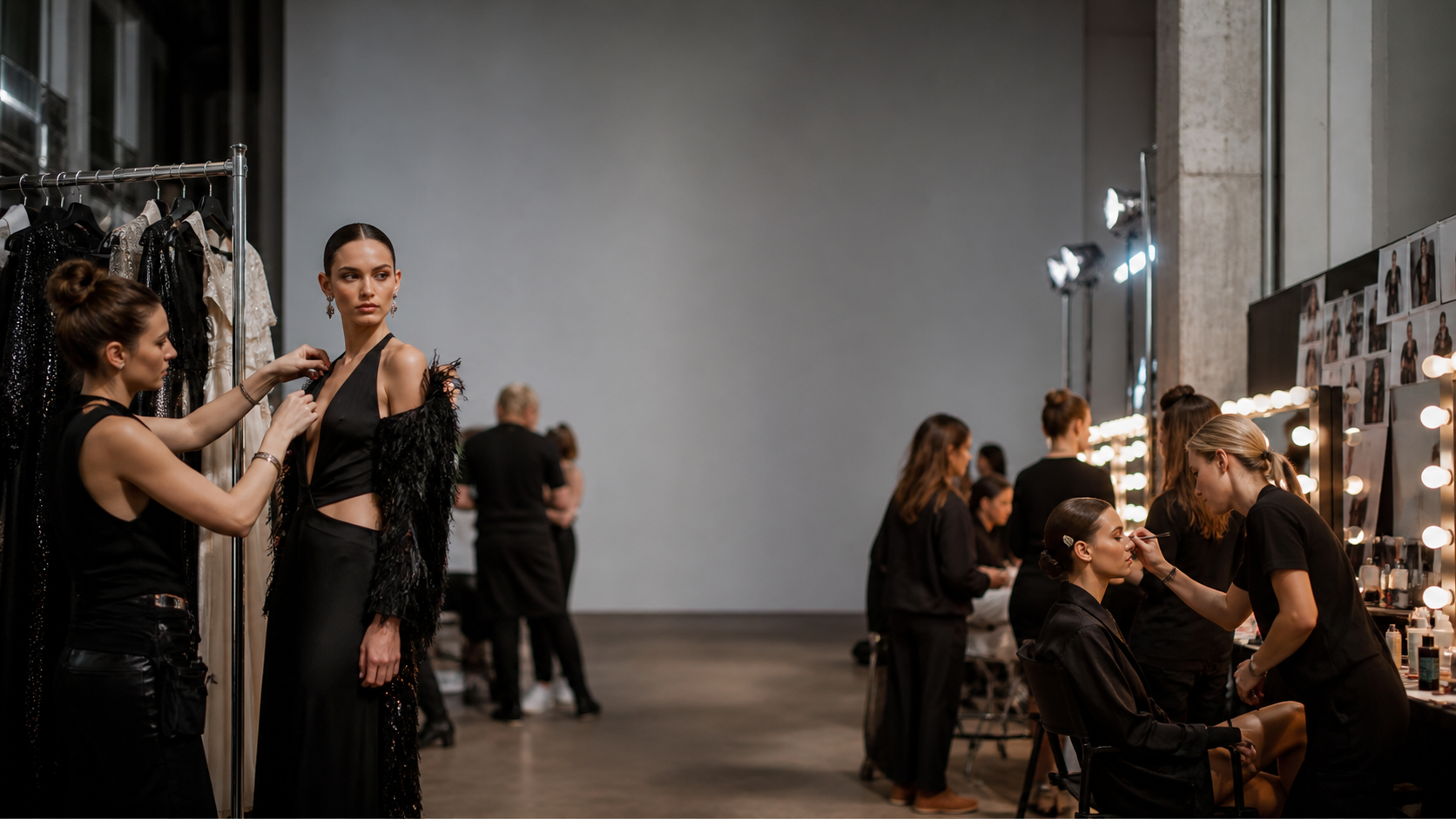 Fashion Week Backstage AI Video original Dreamina visual