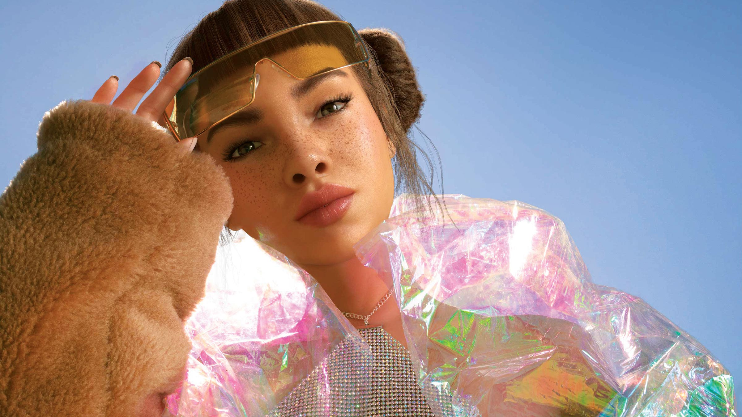 AI influencer Lil Miquela in a fashion campaign