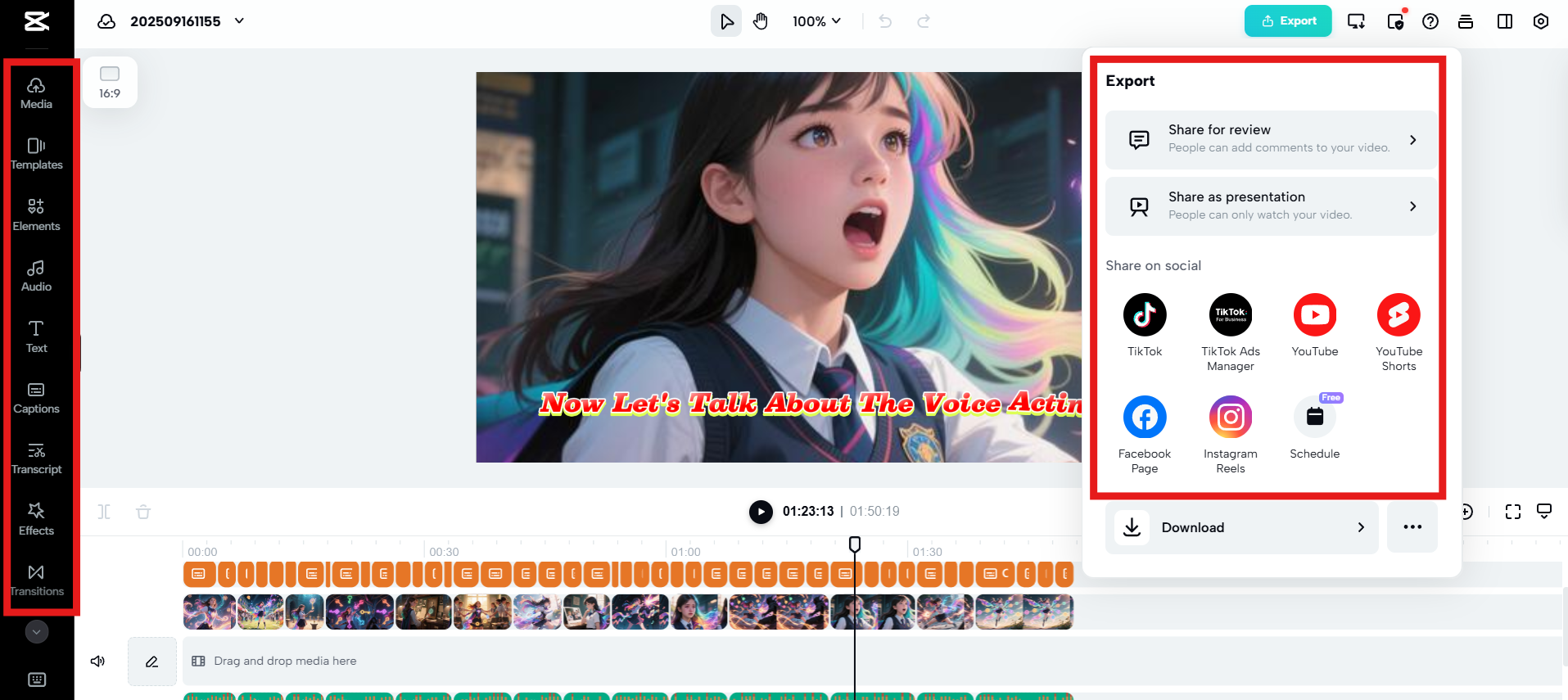 Video verfeinern und exportieren
