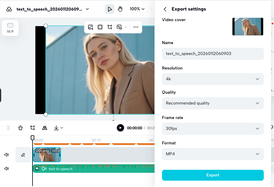 Export Your Final Video