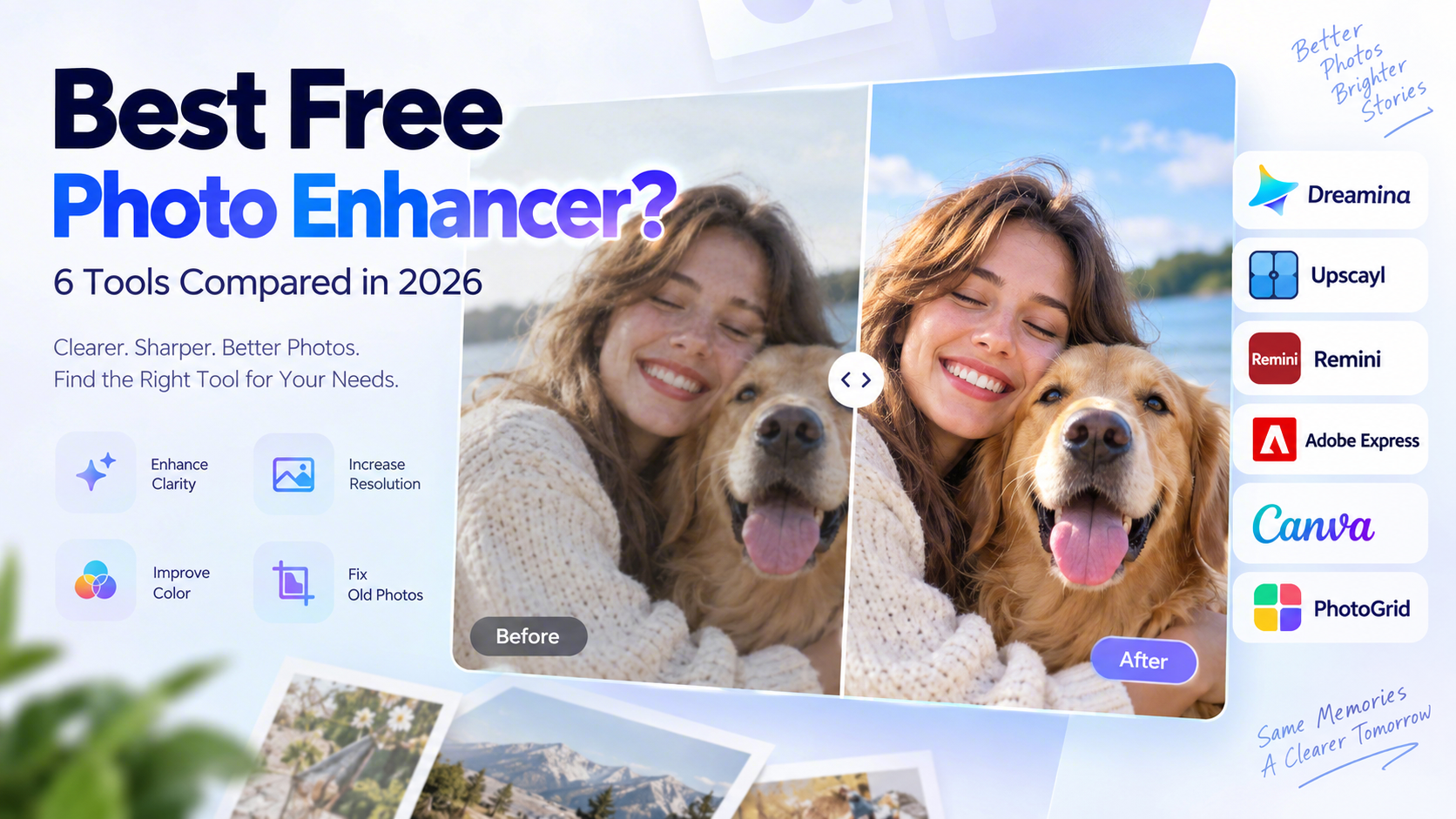 What Is the Best Free Photo Enhancer? 6 Tools Compared