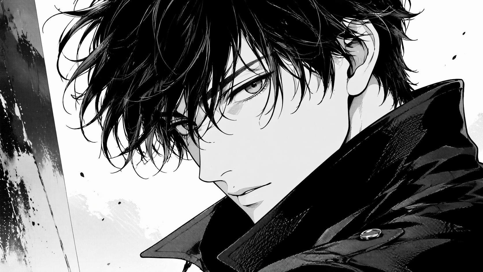 Kartu prompt filter manga Dreamina 1: Potret garis tinta