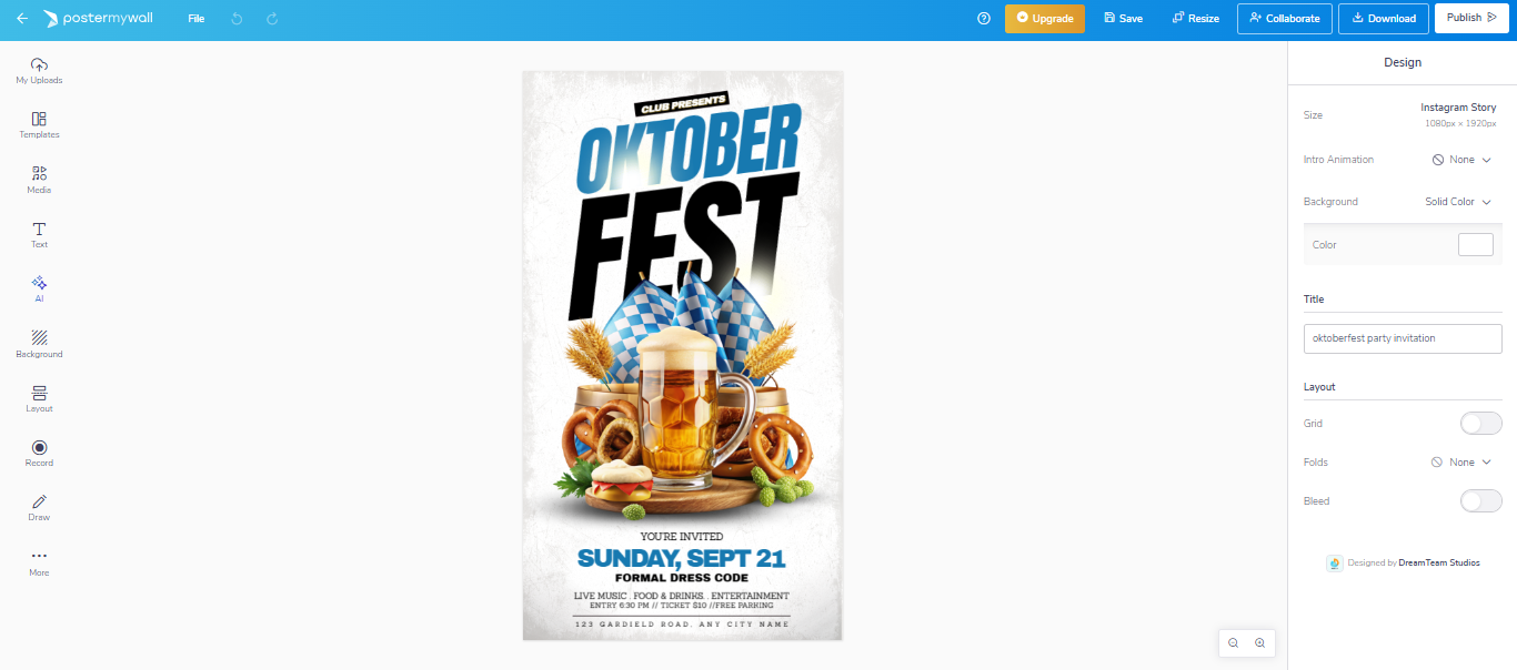Oktoberfest flyer template
