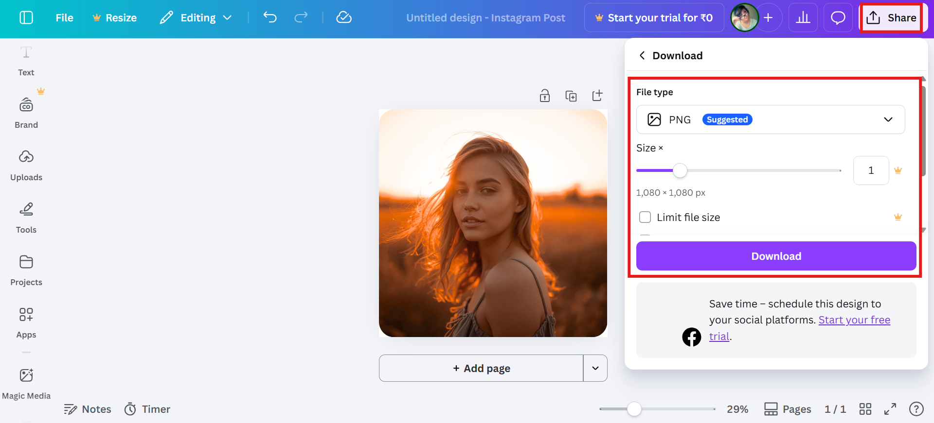Download the final image