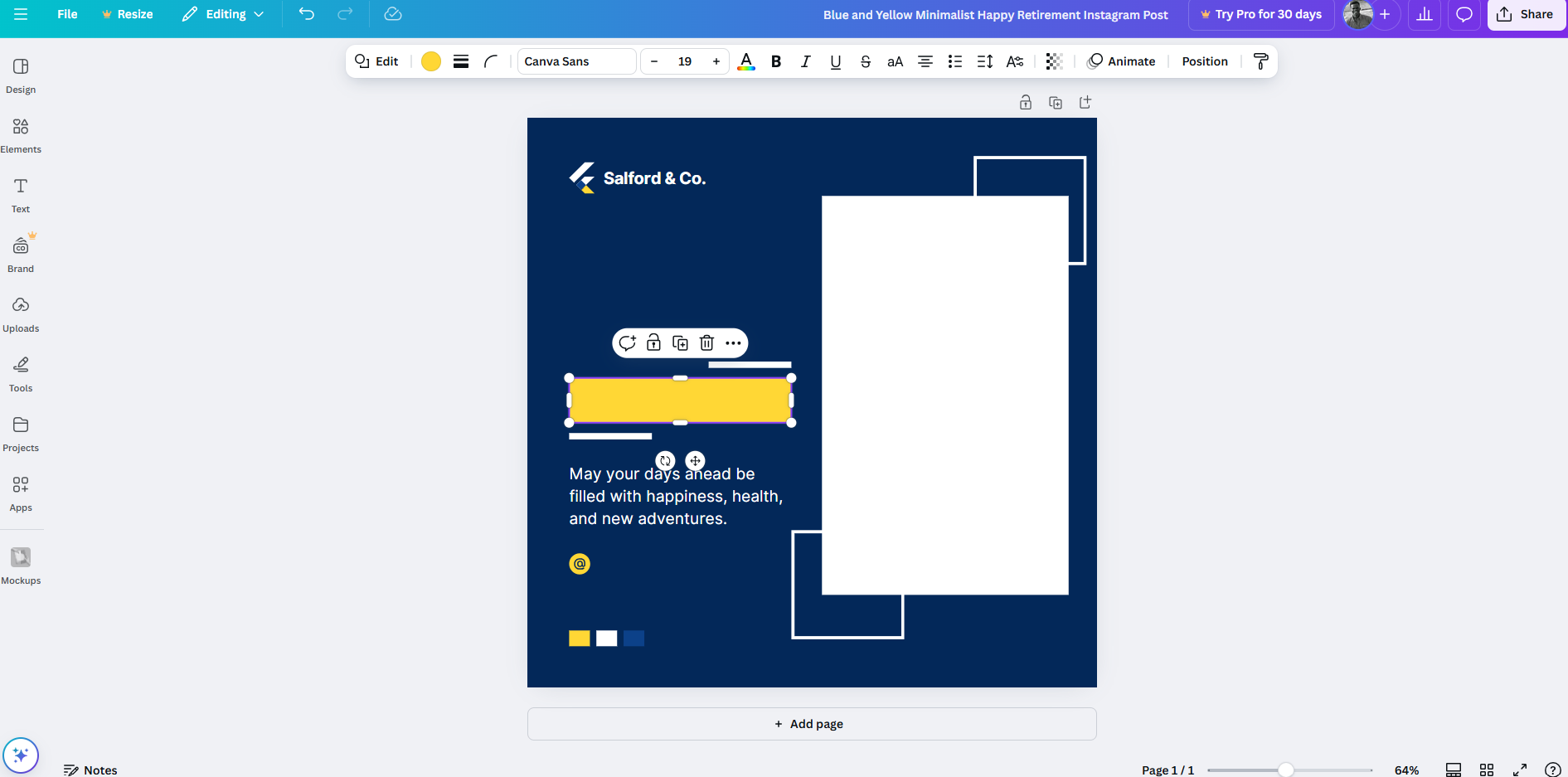 Invitation card retirement
