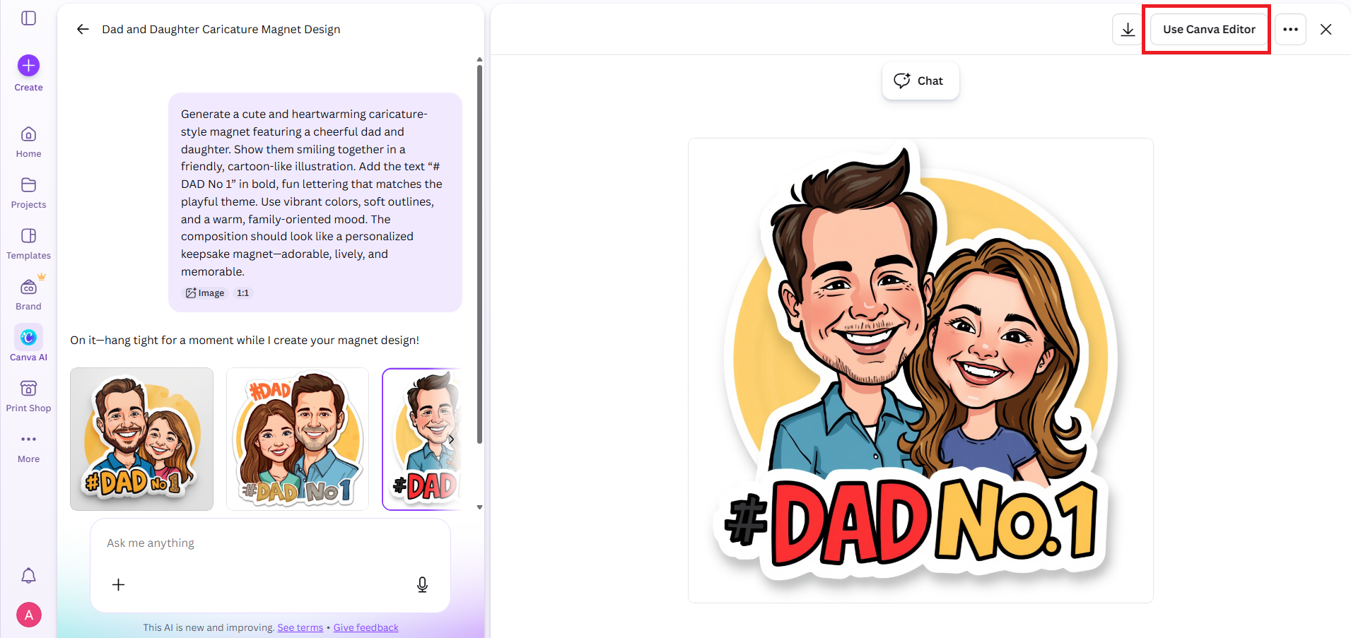 Preview and choose your favorite magnet style