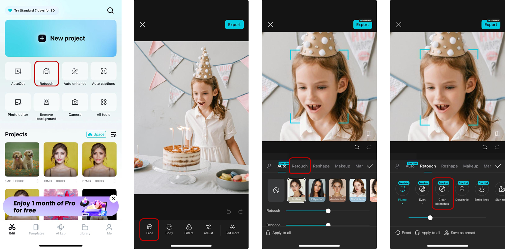 Retouch your birthday photo