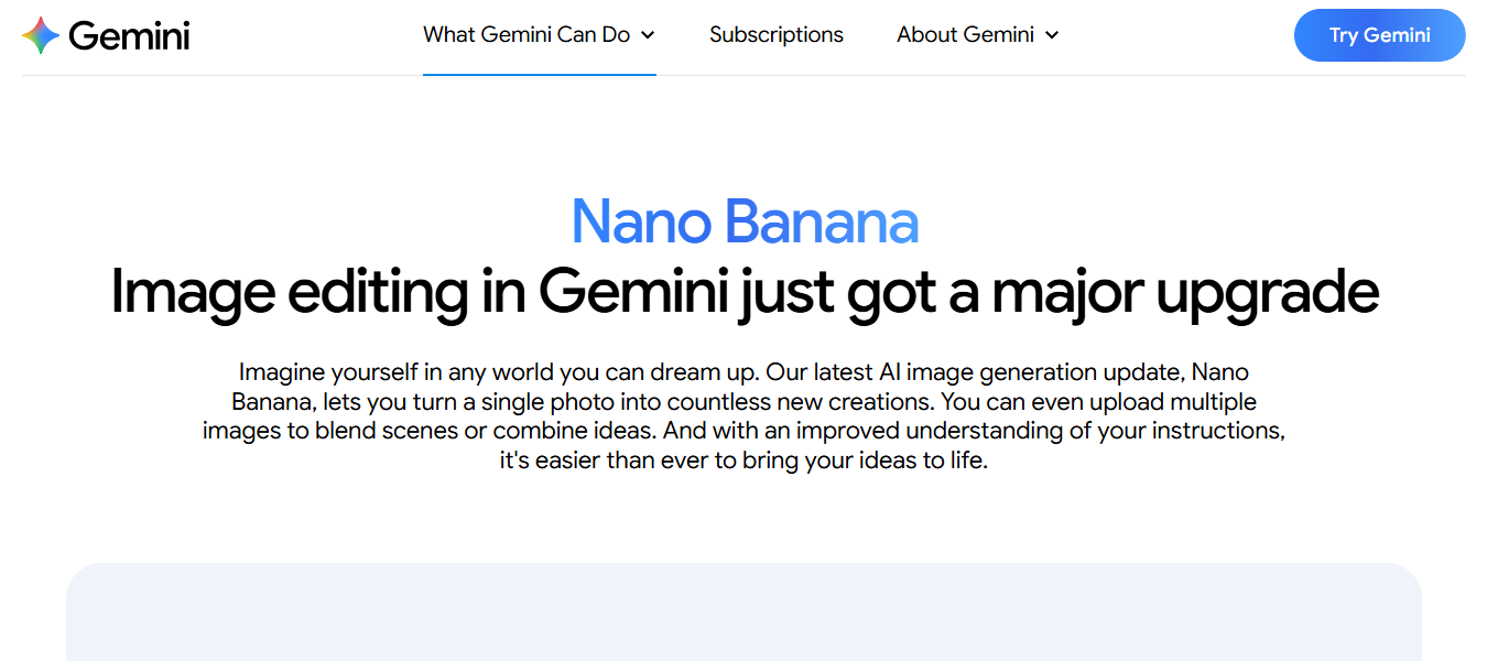 Modelo de geração de imagens Google Banana Nano