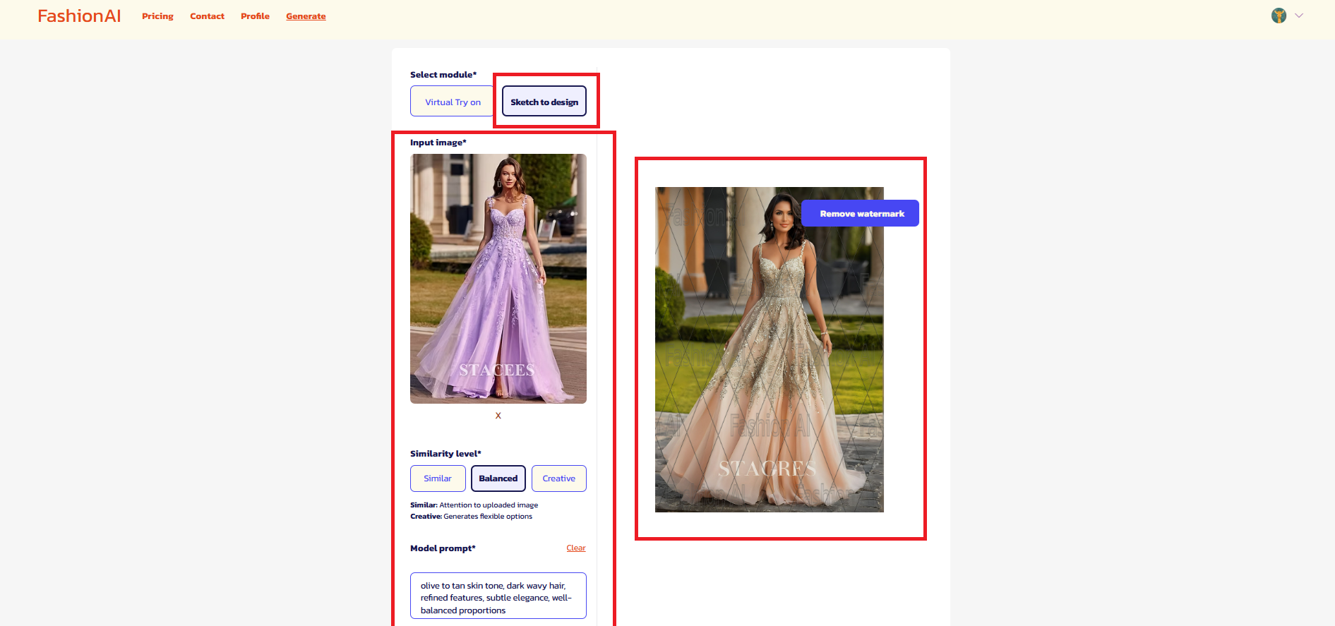 'Eskizden tasarıma' özelliğini kullanın