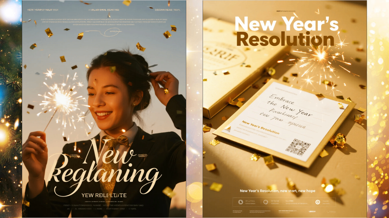 New year's social media post