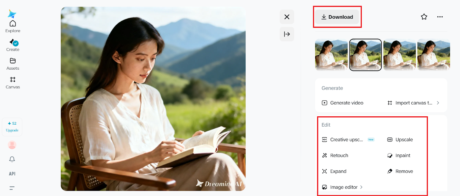 Download and refine your image